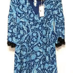 Candie's NWT  Blue Floral lace trim sleeve Small Photo 0