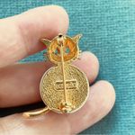 Marbella Vintage Marvella artificial pearl rhinestone cat brooch / pin Photo 1