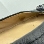 Tory Burch ALLIE Ballet Flat Shoe Black Leather Ballerina Logo 7 Photo 10