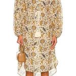 Ulla Johnson Agadir Floral Batiste Belted Coverup Midi Dress Size Small Photo 0