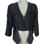 Lululemon Gray Zip Up Jacket 8 3/4 Sleeve Activewear Lightweight Photo 0