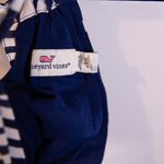 Vineyard Vines Geo Tile Watercolor Abstract Print Pattern Maxi Dress Deep Bay Photo 1