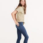 Madewell Embroidered Tie Front Safari Shirt Womens Small Floral Tan Camp Western Photo 7