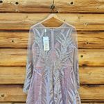 LARA High Neck Sheer Long Sleeve Embellished Gown Pink Size 6 Photo 7