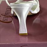 Dyeables  White Satin Strappy Heels New in Box Photo 5