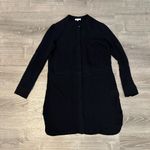 Wilfred  Aritzia Women’s XXS Bossut Silk Long Sleeve Button‎ Down Up Black Dress Photo 3