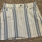 Two by Vince Camuto Navy and White Striped Cotton Skirt, Size 8 Blue Photo 0
