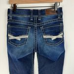BKE Dakota Womens Dark Wash Bootcut Jeans Sz 25 Thick Stitching Stretch Denim Photo 8