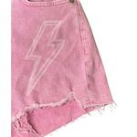 Lucky Brand AC DC Womens High Rise Mom Pink Denim Jean Shorts Rock & Roll 2/26 Photo 2