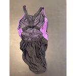 Speedo  Women's Cut Out Back Bathing Suit One Piece Swimsuit Black Purple Size 6 Photo 1