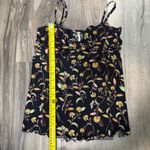Free People  Black and Yellow Floral Crop Top Photo 6