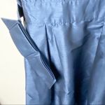 Eshakti Quincy Navy Belted Back Bow Lined Cap Sleeves Pleated Dress, Size 10 Photo 10