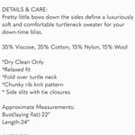 UGG  Ceanne Knit Turtleneck Sweater Tie Sides Photo 3