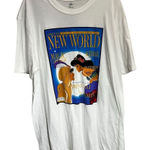 Disney Aladdin Princess Jasmine Women's Graphic T Shirt White Blue Size 1X Photo 0