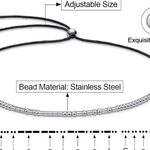 Bracelet Morse Code Women I Initial Unbiological Sister Friendship Silk Cord D1 Black Photo 5