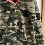 J.Crew Snap-collar sherpa fleece jacket sweatshirt in camo Photo 4
