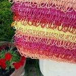 Purse Summer Bag Shoulder Pink Yellow Peach Photo 4