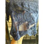 Say What? NWT Say What Womens Top Sz Small Blue Crop Embroidered Crochet Bohochic Photo 2