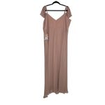 Birdy Grey  Size Curve 2X Dusty Rose Devin Chiffon Slit Bridesmaid Dress NWT Photo 1
