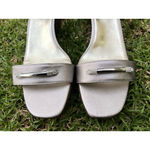 Altuzarra  Naturalizer Silver Ankle Strap Block Heels Womens Size 11 Formal Gala Photo 2