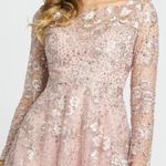 Mac Duggal 67501 Rose Pink Floral Detail Beaded Gown Midi 10 NEW Photo 3