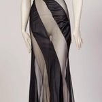 Frederick's of Hollywood Viral Rare  Black Panel Sheer Maxi Dress Slip Dress Photo 2