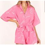 Petal and Pup  Kellie Romper abstract pink "margs" XL women's Photo 0