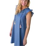 Loft  Denim Dress with Colorful Tassels Photo 4