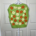 ZARA  Fun Retro Floral Sweater Vest type Small Oversized New Photo 5