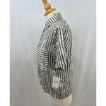 RVCA Sunday Collection Take It Easy Striped Button Up Shirt Blouse Photo 4