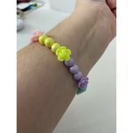 Handmade , colorful, pastel bead bracelet with flowers Photo 1