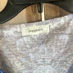 Dress Barn FINAL MARKDOWN  Blue and White Paisley caftan style Blouse small Photo 3