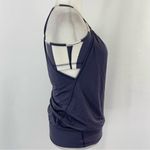 Lululemon No Limits Layered Sports Bra Loose Fit Tank Top Cadet Blue Stripe Sz 4 Photo 9