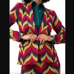 Trina Turk  West Village Chevron Jacquard Blazer 4 Photo 3