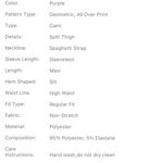 Miss Ord Purple Bodycon Geometric Formal Metallic Dress  Photo 4