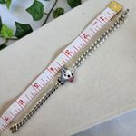 Silver Gold Filled Panda Bear Flower Chain Bracelet Photo 3