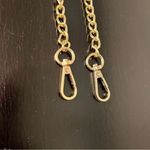 Bag chain with fringe, gold tone metal, carabiner closure 47” total length Photo 4