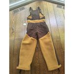 Free People FP Movement Hit the Slopes Fleece Overalls Camel Combo Sz Medium NWT Photo 2