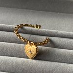 NWOT Julie Vos Gold hoop heart earrings Photo 2