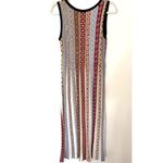 Anthropologie Aldomartins Crewneck Multicolor Sleeveless Knit Maxi Dress Sz M Size M Photo 1