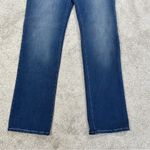 Betabrand  Women’s Straight Leg Yoga Pants Jeans Pull On Blue Denim High Rise M Photo 4