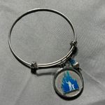 Disney's Walt & Mickey Silver and Blue Cinderella Castle Charm Bracelet Photo 1