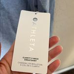Athleta NWT  clarity v neck sweater heathered blue Photo 5
