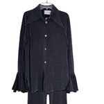 Sleeper NWT Cosmos Black Sparkle Flare Luxury Party Pajamas 2 Piece Set Size XS Photo 6