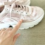 Maje  Faster Leather and Suede Trainers in Light Pink - Size 39 Photo 6
