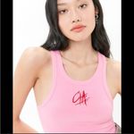 I am gia I.AM.GIA Size Large Pink Ribbed Lece Tank Top Sleeveless Photo 1