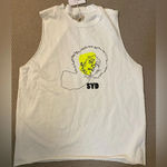 SANDRINE ROSE X Free People Syd Barrett Graphic Muscle Tee med white/neon yellow Photo 0