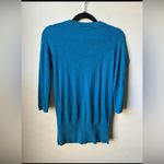 Take Out Women’s Blue Buttoned Cardigan Sweater Sz Medium 100% Cotton Casual Y2K Photo 3