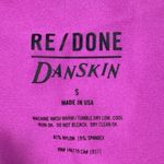 RE/DONE  x Danskin Pink Boat Neck Sleeveless Open Back Thong Bodysuit Top Size S Photo 2