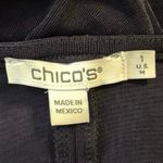 Chico's  Size 1 US M Navy Blue Midi Dress Tank V Neck Slinky Photo 3